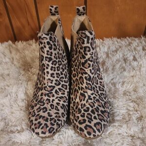 Toms Leopard Print Ankle Boots